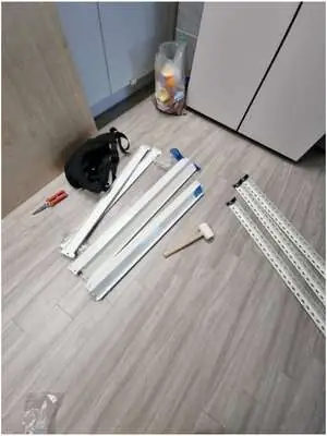 좁은 세탁장 건조기 설치 작업 과정 1