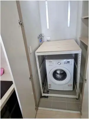 벽면 선반 철거 후 건조기 랙 작업 과정 1