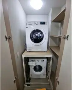 벽면 선반 철거 후 건조기 랙