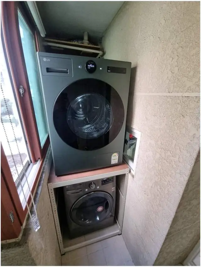 세탁기·건조기 위아래로 작업 후