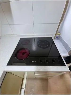 대리석 절단 3구 쿡탑 매립 작업 과정 3