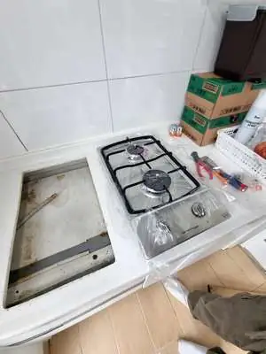 2구 가스레인지 교체 작업 과정 1